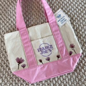The Garden Party Series Trader Joe's Pastel Canvas mini tote